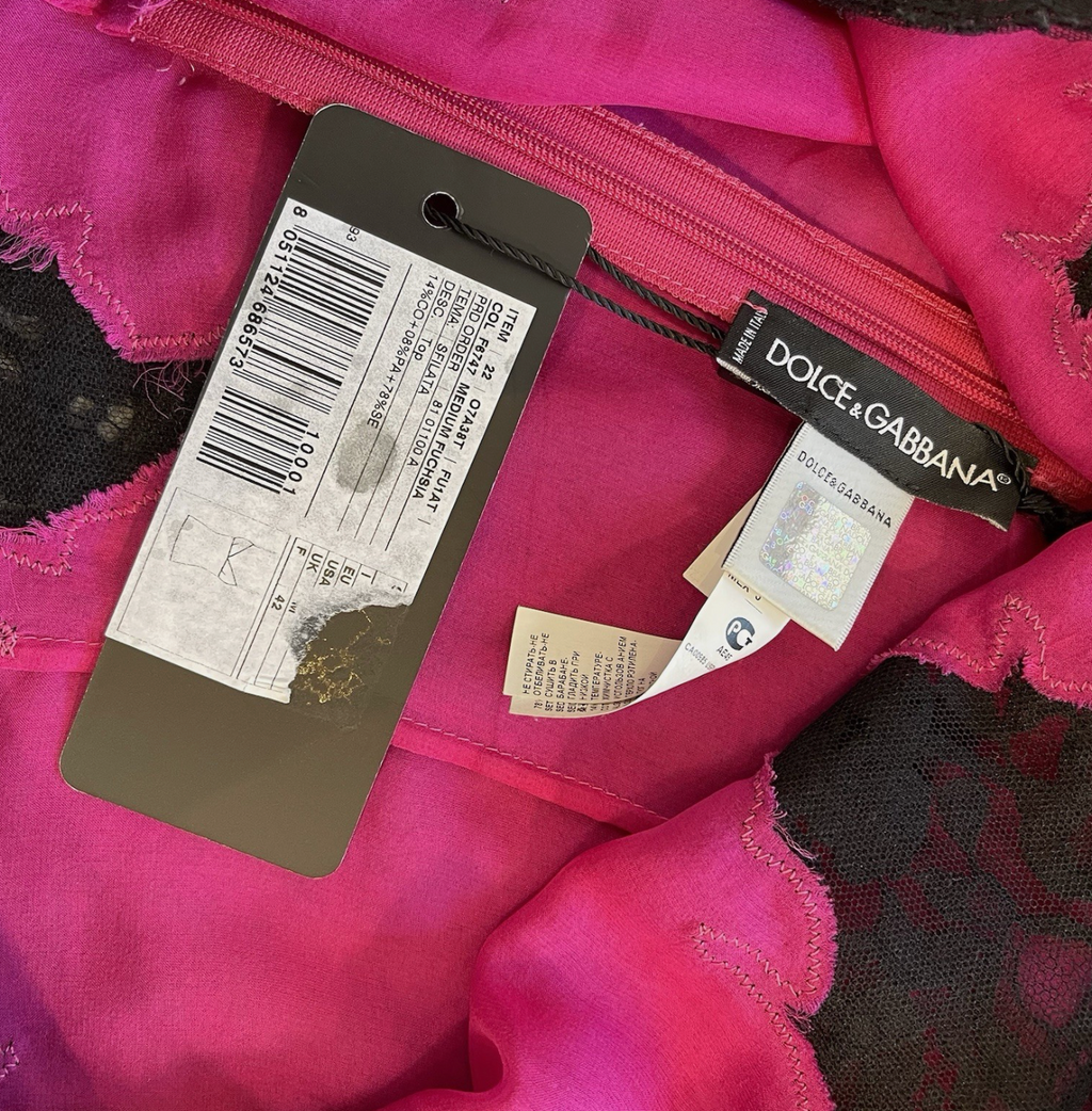 Dolce & Gabbana Silk Blend Pink Blouse UK M