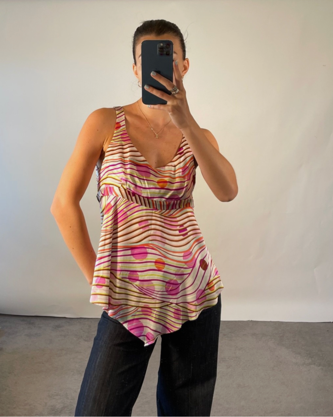 Louise Kennedy Vintage UK14 100% Silk Vest Top