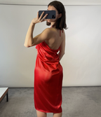 Lanvin 2008 Red Frilled Silk Dress UK 8