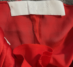 Lanvin 2008 Red Frilled Silk Dress UK 8