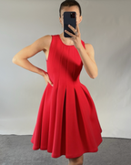 MSGM Red Scuba Mini Dress UK8