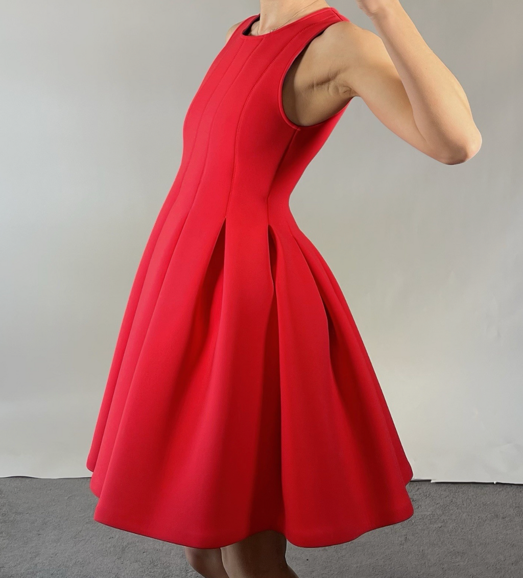MSGM Red Scuba Mini Dress UK8