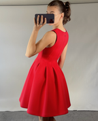 MSGM Red Scuba Mini Dress UK8