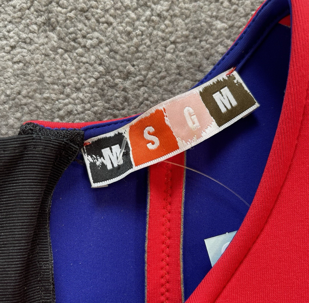 MSGM Red Scuba Mini Dress UK8