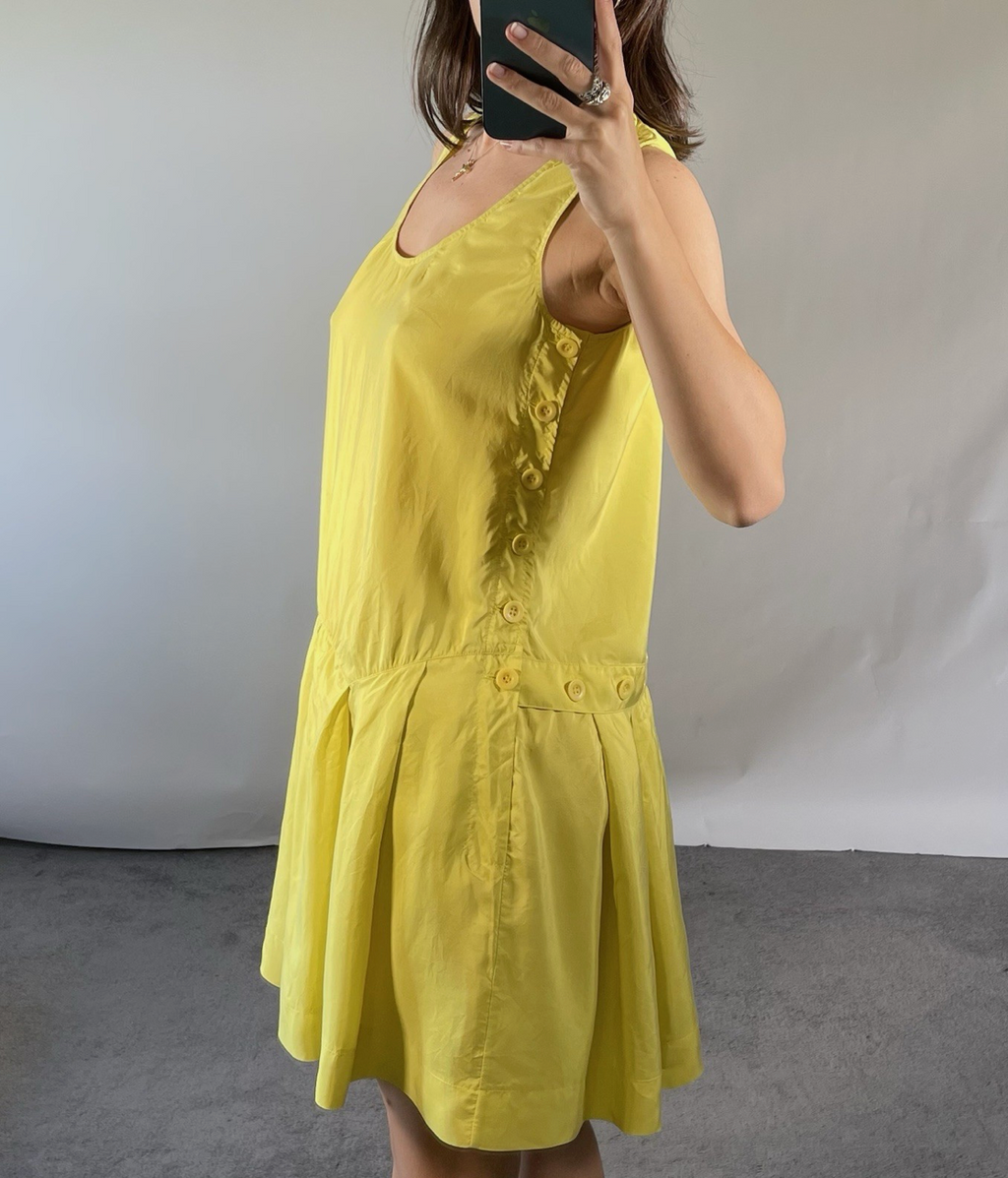 See By Chloe Silk Yellow Mini Dress UK10
