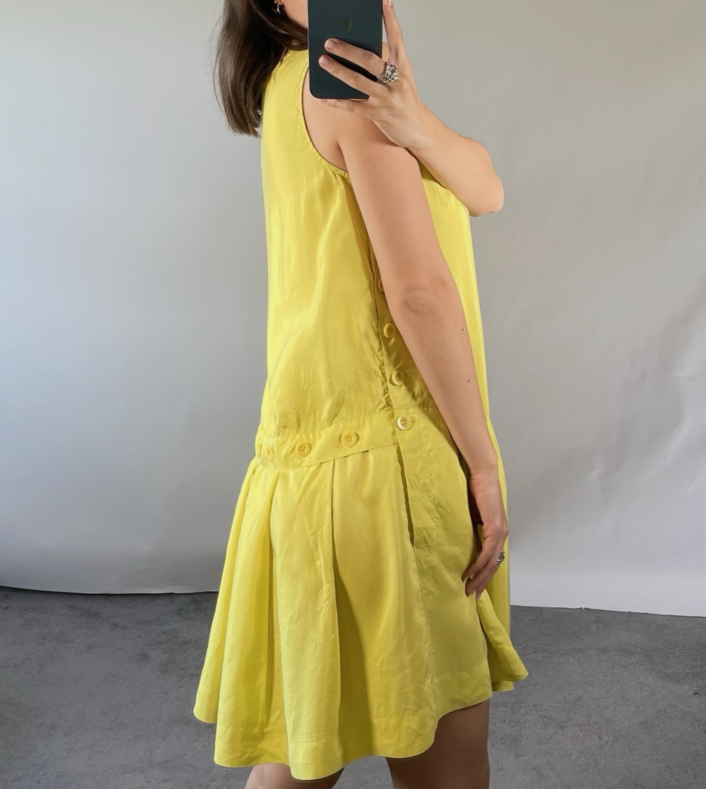 See By Chloe Silk Yellow Mini Dress UK10