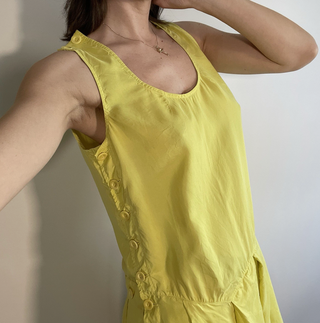 See By Chloe Silk Yellow Mini Dress UK10