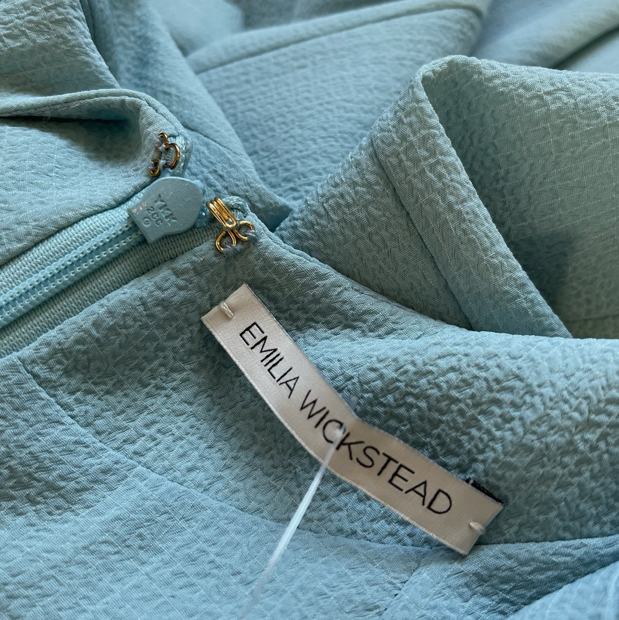 Emilia Wickstead Turquoise Crepe Dress UK8