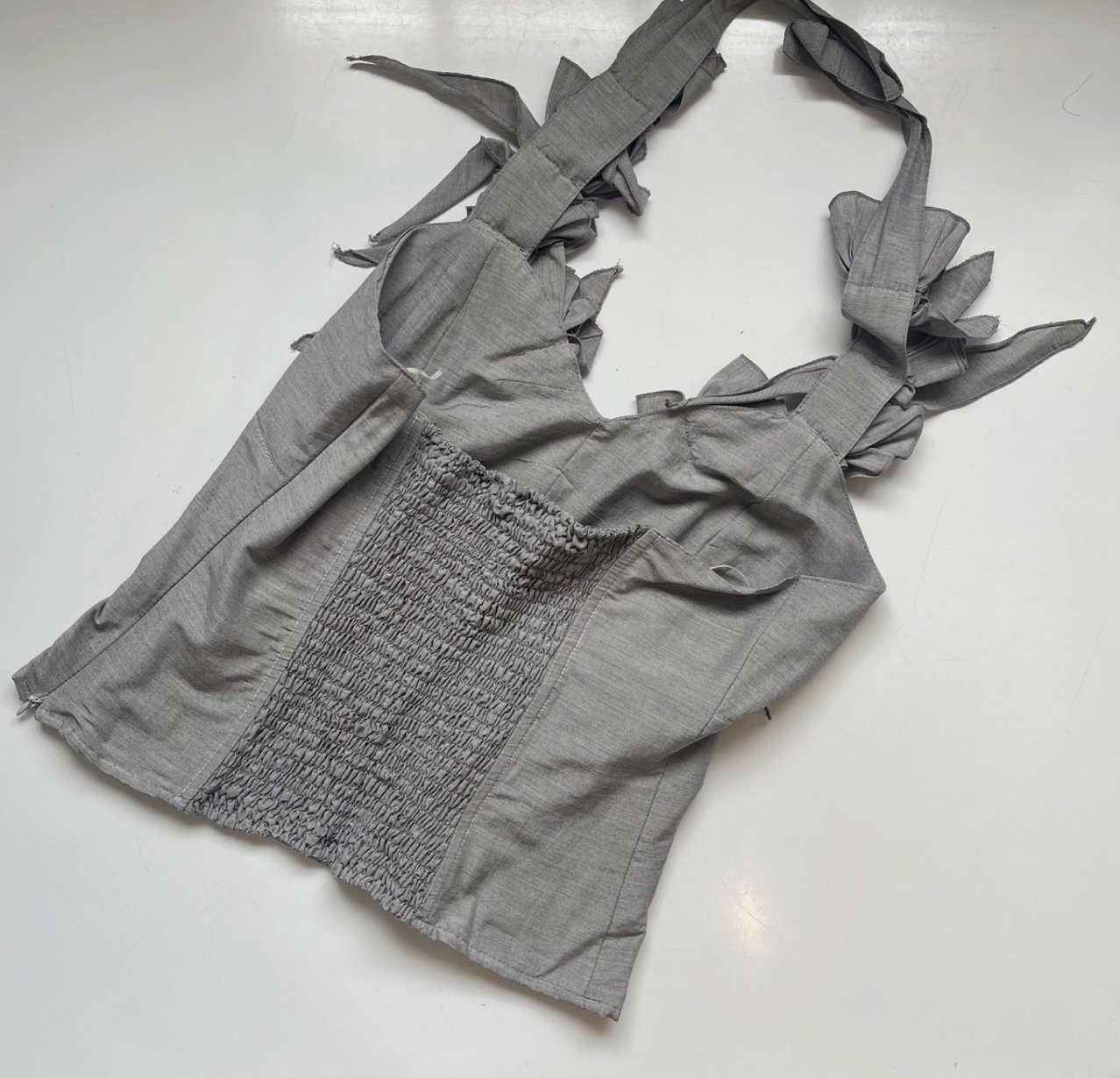 Didier Parakian Two Piece Halter Top & Skirt Frill Hem UK14