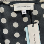 Alexandra Miro Silk Sheer Polka Dot Batwing Mini Kaftan UKM
