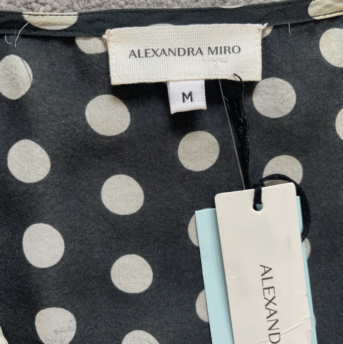 Alexandra Miro Silk Sheer Polka Dot Batwing Mini Kaftan UKM
