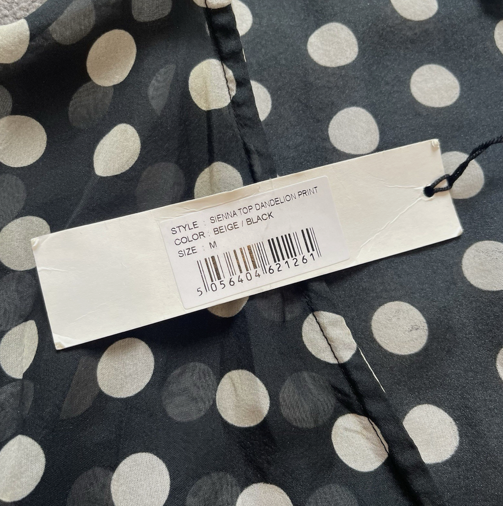 Alexandra Miro Silk Sheer Polka Dot Batwing Mini Kaftan UKM