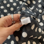 Alexandra Miro Silk Sheer Polka Dot Batwing Mini Kaftan UKM