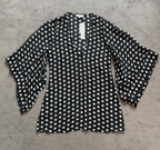 Alexandra Miro Silk Sheer Polka Dot Batwing Mini Kaftan UKM