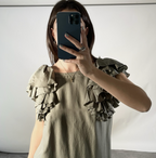 See By Chloe Olive Silk Blend Mini Dress UKM
