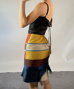 Ostwald Helgason Striped Silk Mini Skirt UK8